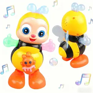 Dancing Bee - Battery-Operated Vibrant Design Toy with Fun Musical Features, Lights, Educational Cartoon Elements, Preschool Learning Sensory Interaction