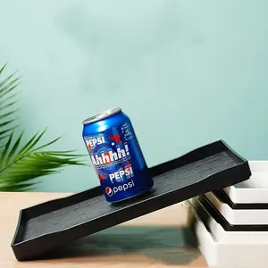 Creative Toiletry Storage Tray, 1 Count Plastic Wood Grain Tray, Multifunctional Serving Tray for Home Living Room Bedroom Kitchen