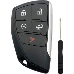 Replacement Keyless Entry Fob Cover fit for 2022 2023 2024 2025 Chevy Silverado 1500 GMC Sierra 1500, 2024 2025 Silverado Sierra 2500HD 3500HD Fob Shell (5 Button)