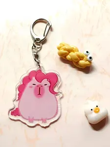 6pcs Cartoon Cute Keychains, Car Enthusiast Key Chain, Bag Hanging Decor, Creative Gift, Perfect for Car Lovers, Fun Accessory