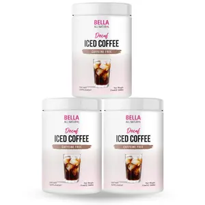3 Pack Bella All Natural Decaf Iced Coffee, 500g - Caffeine Free