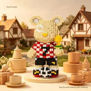 Football Champion Building Block Statue, DIY Craft Toy, Desktop Decor, Gift for All Seasons, Enhances Hand Skills, Patience Training