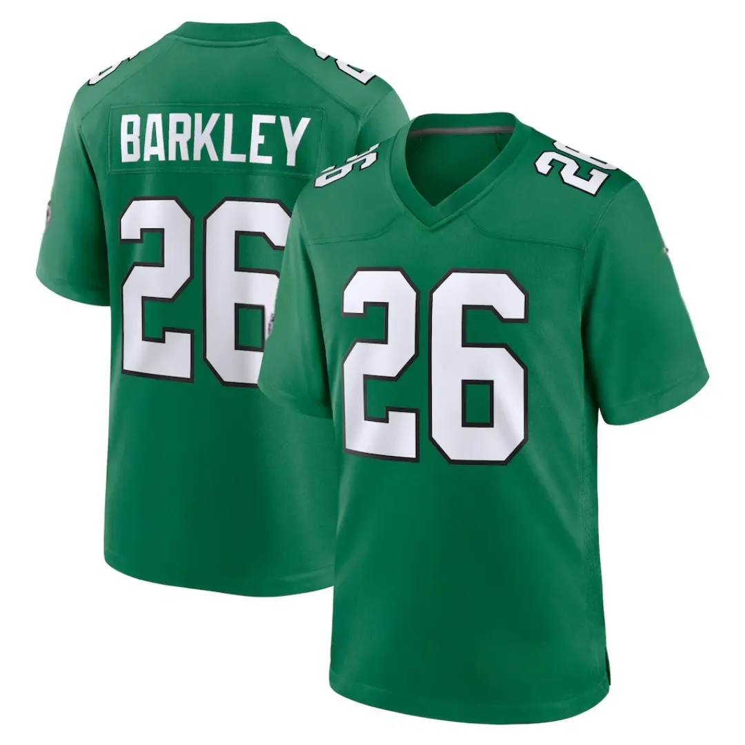 Unisex Full-Print Unisex Football Jersey inspired by PE #Barkley26 - Men's Breathable V-Neck Short-Sleeve Athletic Shirt, Team Game Uniform, Sports Fan Gift