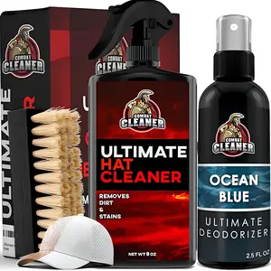 Hat Cleaning Kit – Cleaner, Brush & Deodorizer for Baseball Caps, Cowboy Hats & More, Cleaning Kit For All Types.