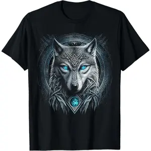 Casual Cotton shortsleeve tees  Odin's Wolf Northman Valhalla Norse T-Shirt