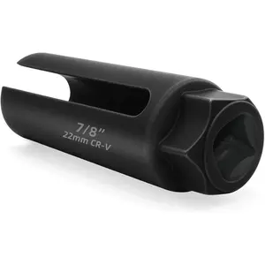 O2 Sensor Socket, 1/2 Inch Drive by 7/8 Inch Oxygen Sensor Socket, Automotive Oxygen Sensor Removal Tool with Side Wire Gate