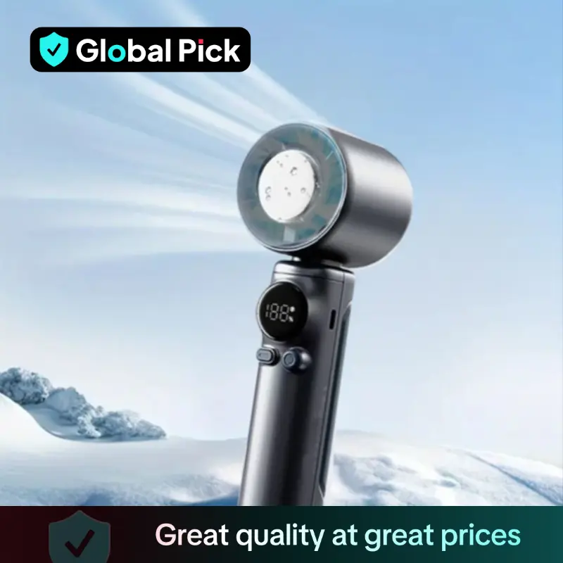 Portable Handheld Fan, High Speed 4000mAh Ice Cold Fan, Outdoor Portable Mini Tabletop Fan, Summer Quick Cooling Fan, Party Small Gift for Friend