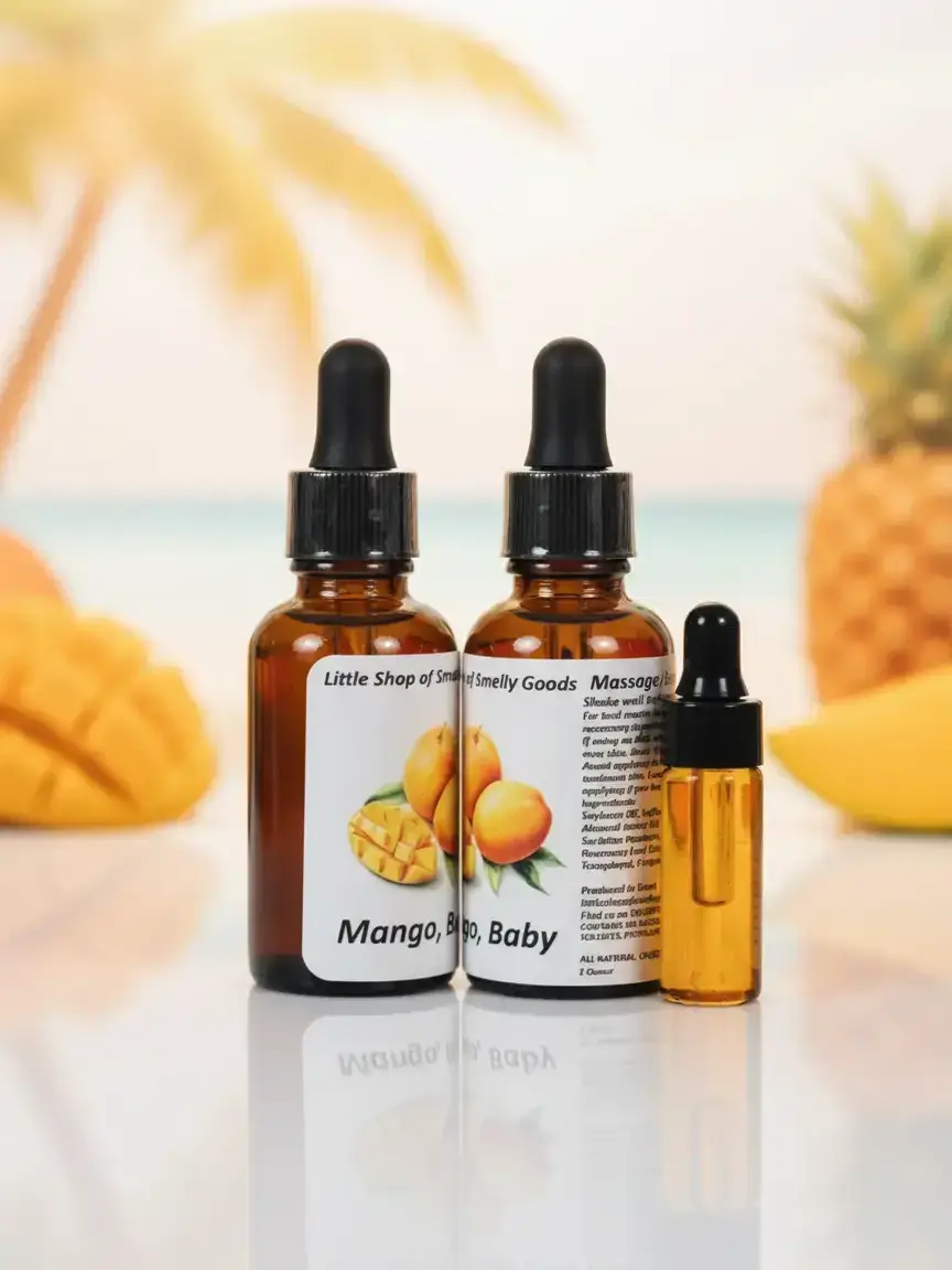 Mango-Scented Baby Massage & Body Oil with Coconut, Pineapple Extracts - Smooth Body Care Oil for Infants, Blend