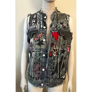 DREAM AND DESTROY DESTRUCT CUSTOM COLLECTION DENIM VEST