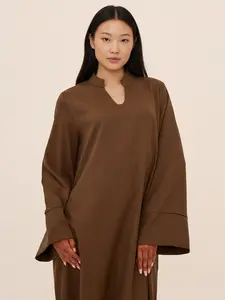 Muslim Plain Abaya Dress Without Hijab, Modest Muslim Outfits, Elegant Fashion Design, Perfect for Women, Suitable for All Occasions, Long Sleeve, Loose-Fitting, Loose Abayas, Modesty Abaya