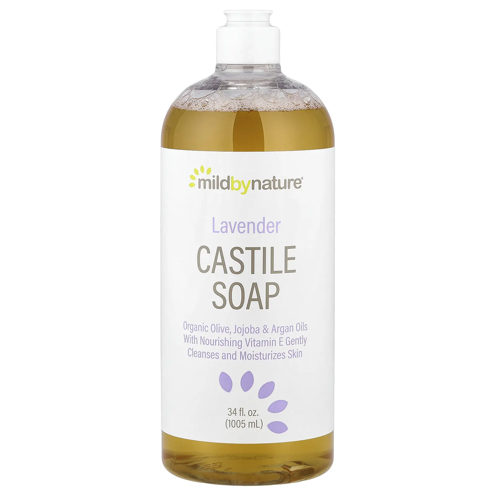 Mild By Nature Castile Soap, Lavender, 34 fl oz (1,005 ml)