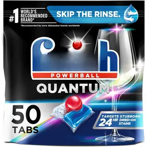 - Quantum with Activblu Technology - 50ct - Dishwasher Detergent -  -  Clean and Shine - Dishwashing Tablets - Dish Tabs-(Packaging May Vary)
