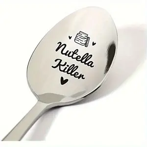 Nutella Lover's Delight: Engraved Stainless Steel Spoon - Perfect Gift for Men, Women & Teens, Ideal for Birthdays & Christmas