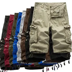 Cotton Cargo Shorts Men  Summer Men Army  Tactical Homme Shorts Male Casual Streetwear Multi-Pocket Cargo Shorts Menswear Tropical Beige CoffeeRAIMENTRY