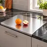 Stainless Steel Durable Chopping Board - Heavy Duty, Non-Slip, Knife-Safe Smooth, Rinse-Ready Specialty Kitchen Utensil for Household Cooking, Modern Cutting Board & Kitchen Decor,familyfun