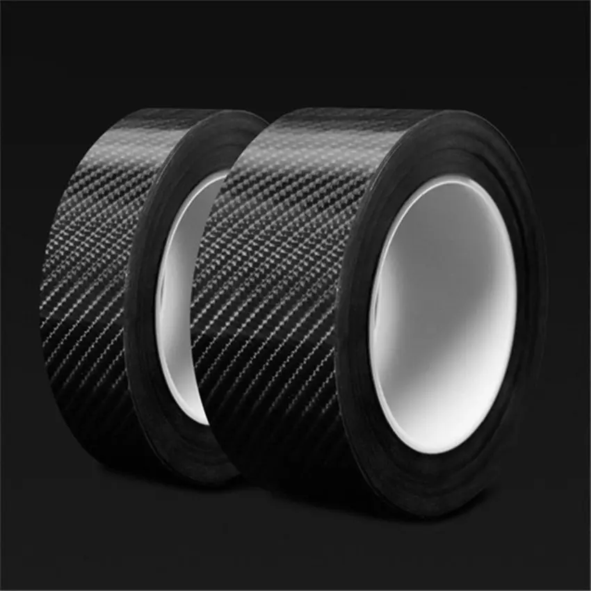 1PC Car threshold strip sticker 5D carbon fiber pattern trunk bumper protection sticker door border scraping door anti-collision strip Sticker For Cars Car Decals Car Stickers