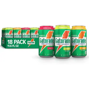 Thirst Quencher, 3-Flavor Variety, 12 Fl Oz Cans (Pack of 18)