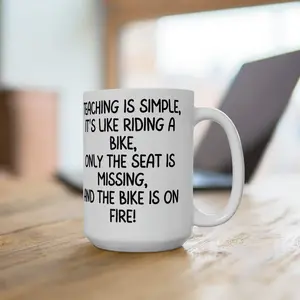 For Teachers Ceramic Mug 15oz - Perfect Gift for Educators - Reusable