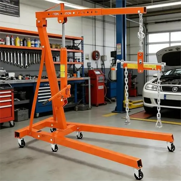 2 Ton Hydraulic Engine Hoist with Leveler，Orange