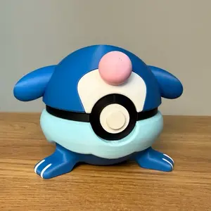 Popplio Ball - Made to Order, High-Quality PLA, 3D Printed Pokeball Figure