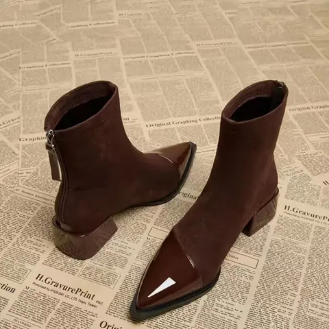Women's Fashion Boots, Fall Winter Chelsea Boots, Casual Short Boots, Pointed Toe, Comfortable Daily Wear, Stylish Leisure Shoes, Fashionable Boots