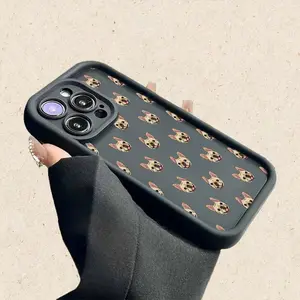 A matte anti-drop phone case with a cute French Bulldog pattern, suitable for iPhone 17 Air/16 Plus/15 Pro Max/14 Pro/13/12/11/XS Max/X phone case, perfect for holiday gifts for family, friends, lovers, boyfriends, girlfriends, best choice TY546
