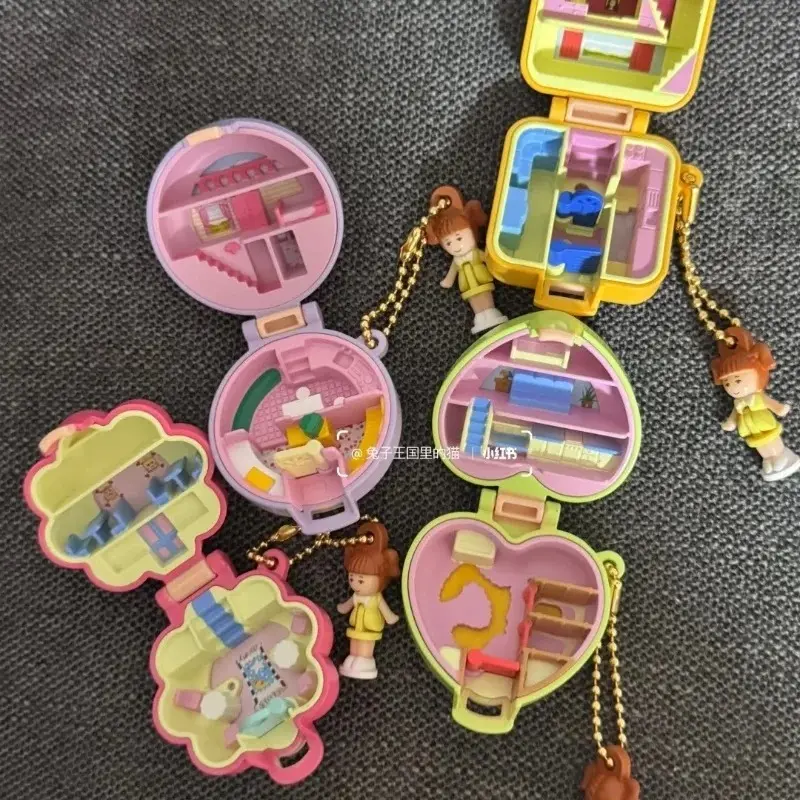 Bandai Polly Pocket Series 2 Treasure Box Charm Reprint 4pcs Action Figure Model Gifts Decoratoion In Stock