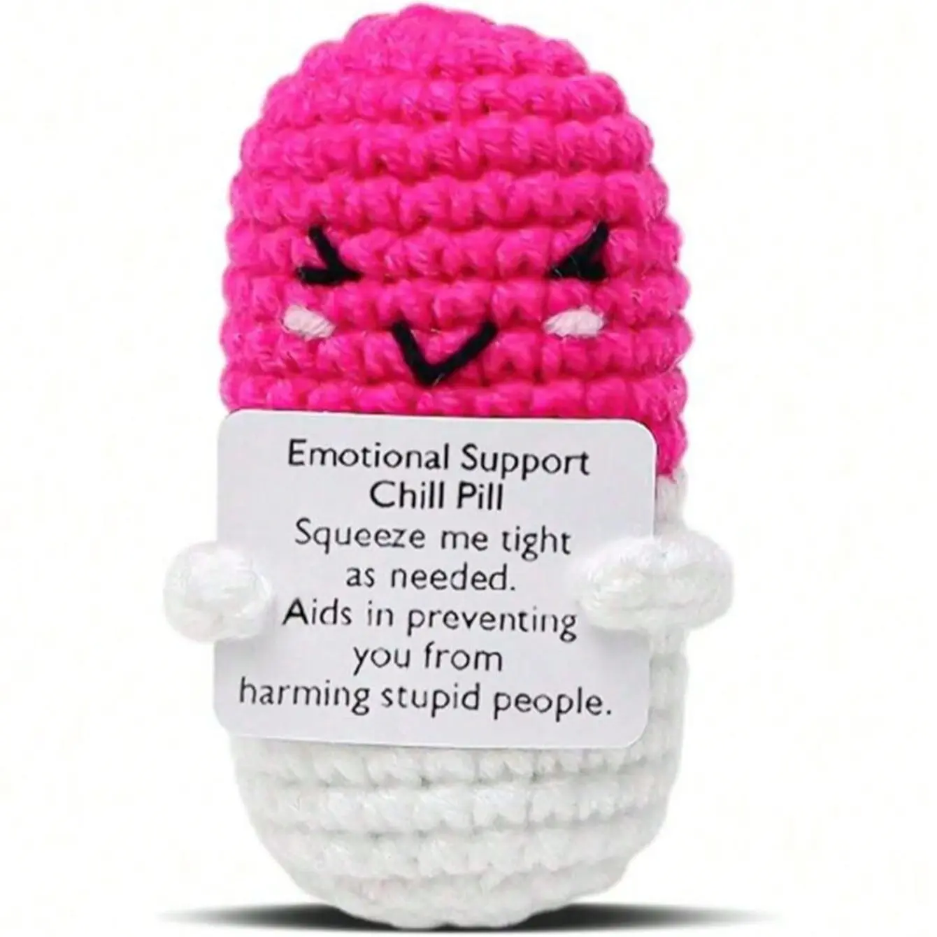 Handmade Crochet Pill Symbol for Nurses Doctors Pharmacists Medical Heroes, Soft Adorable Stuffed Cute Design Representing Passion Dedication Gratitude, Soft Cuddly Gift