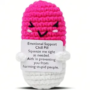 Handmade Crochet Pill Symbol for Nurses Doctors Pharmacists Medical Heroes, Soft Adorable Stuffed Cute Design Representing Passion Dedication Gratitude, Soft Cuddly Gift