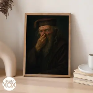 Grumpy Wizard Art Print Poster – Funny Bathroom Humor Decor, Room Art Unframed Poster