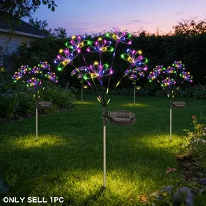Solar Garden Light, DIY Solar Pulsating Petal Lamp, LED Glow Stick, 2 Lighting Modes, Smart Light Sensor, Pathway, Flower Bed, Wedding, Party Decor, Outside LED Lights, Outside Patio Lights