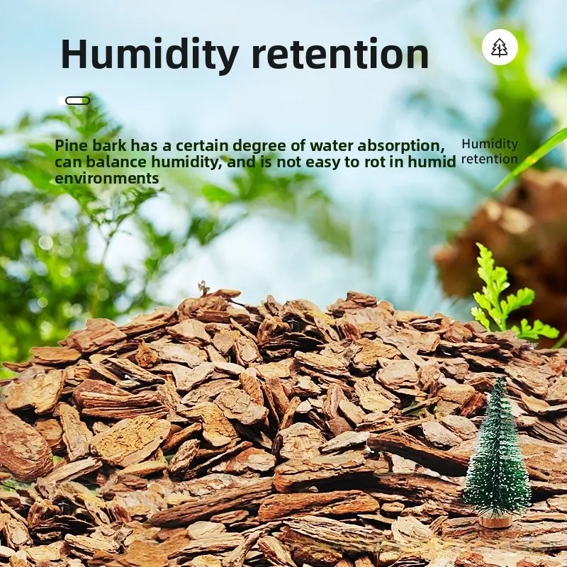Natural Real Pine Forest Bark Reptile Substrate - Odor Control, Moisture Lock, Humidity Balance Bedding for Tortoise Terrarium (Wild Habitat Compatible)