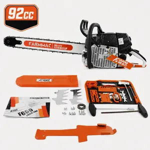 FARMMAC F660VW 92cc Professional Gas Chainsaw, 2-Cycle 5.2KW 7HP Chain Saw with 25 Inch / 42 Inch Alloy Bar & Chain Options for Tree Cutting, Wood Milling & Heavy Duty Jobs Compatible with MS660 G660 Parts
