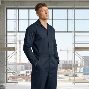 Men’s Twill Coverall Relaxed Fit Long Sleeve Utility Work Wear