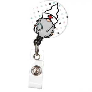 Gnome with Stethoscope Badge Reel