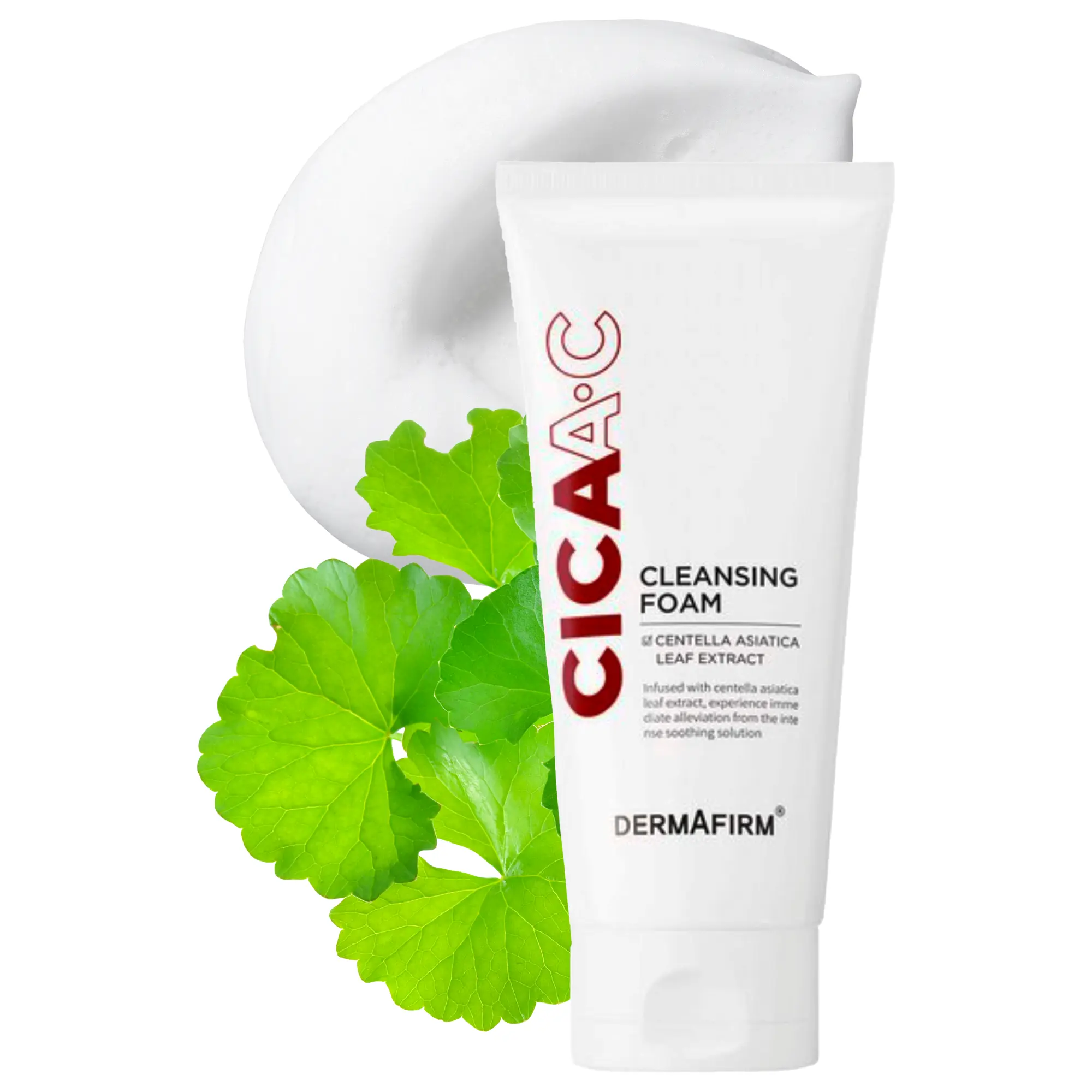 [DERMAFIRM] CICA AC Cleansing Foam, Hydrating Facial Cleanser for Oily, Sensitive & Dry Skin, Niacinamide Face Wash, Korean Skincare, 5.29 oz