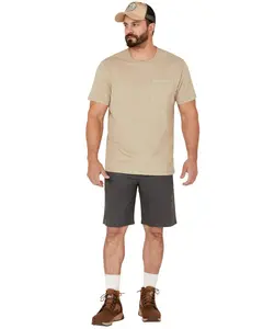 Brothers And Sons Men's Weathered Ripstop Stretch Slim Shorts - Bassp22sh01-Charcoal