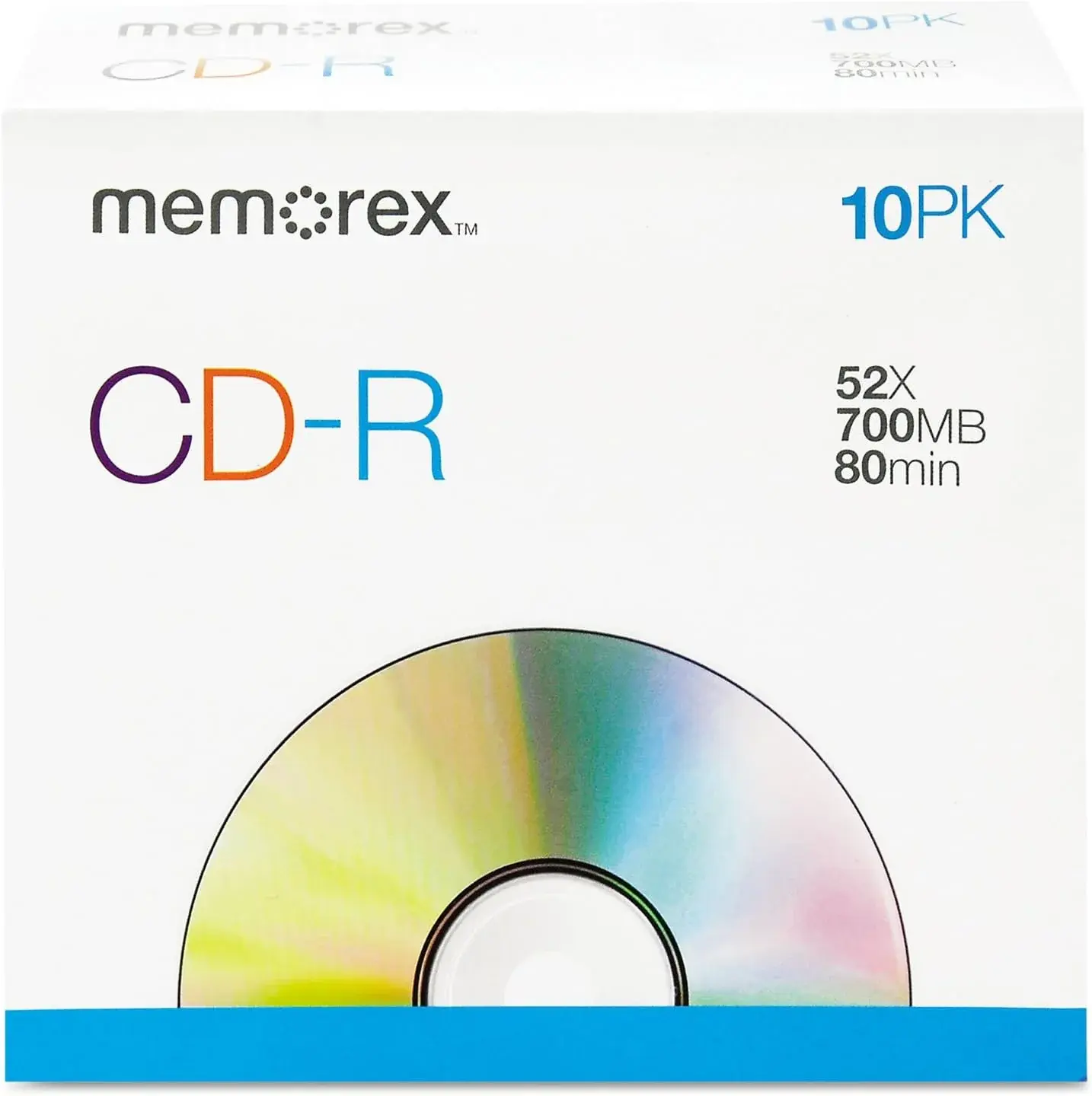 Memorex 52X CD-R 80min 700MB /w Slim CD Jewel Case (Logo on Top)