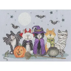 Fiendish Felines XKTB19 Counted Cross Stitch Kit
