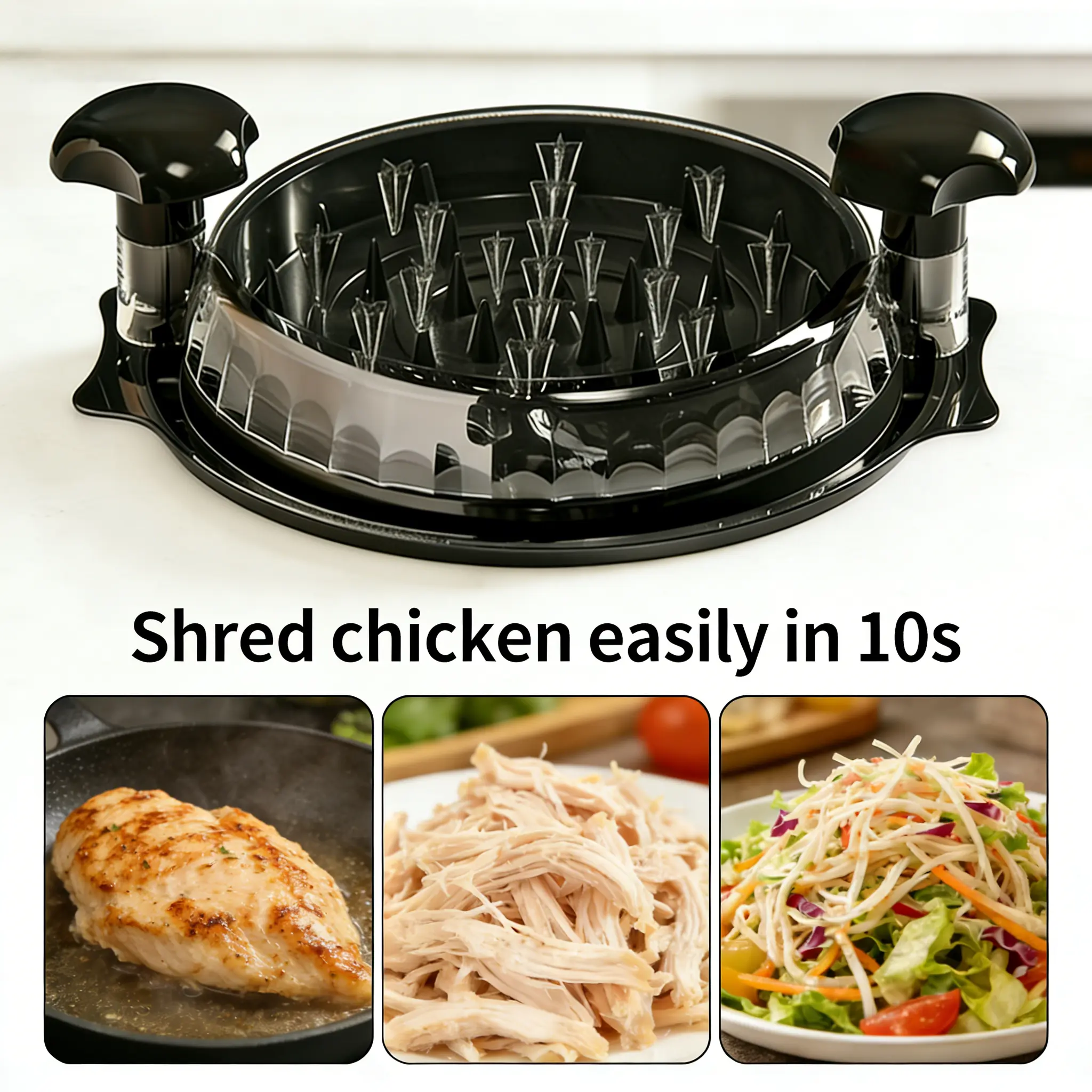 Meat Shredder - 10s Fast Twist Durable Home Kitchen Accessory, Non-Slip BPA-Free Utensil for Effortless Meal Prep