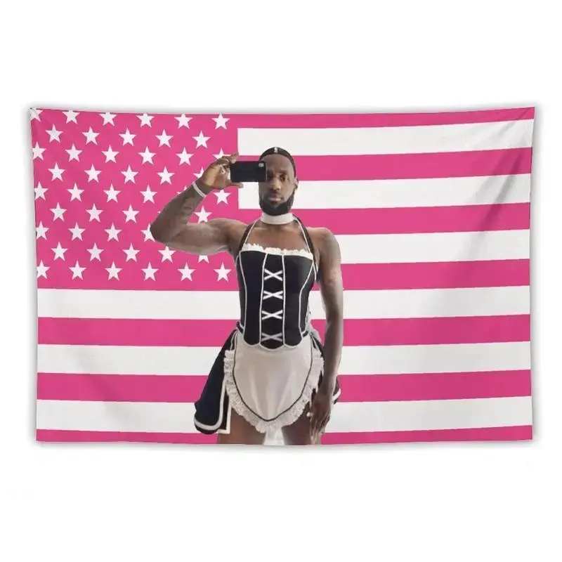 Interesting LeBron Raymone James Sr. Retro-Inspired Wall Tapestry Bohemian Tapestry Style for Loft, Coffee Shop, and Cozy Nook Styling Tapestry Wall Hanging
