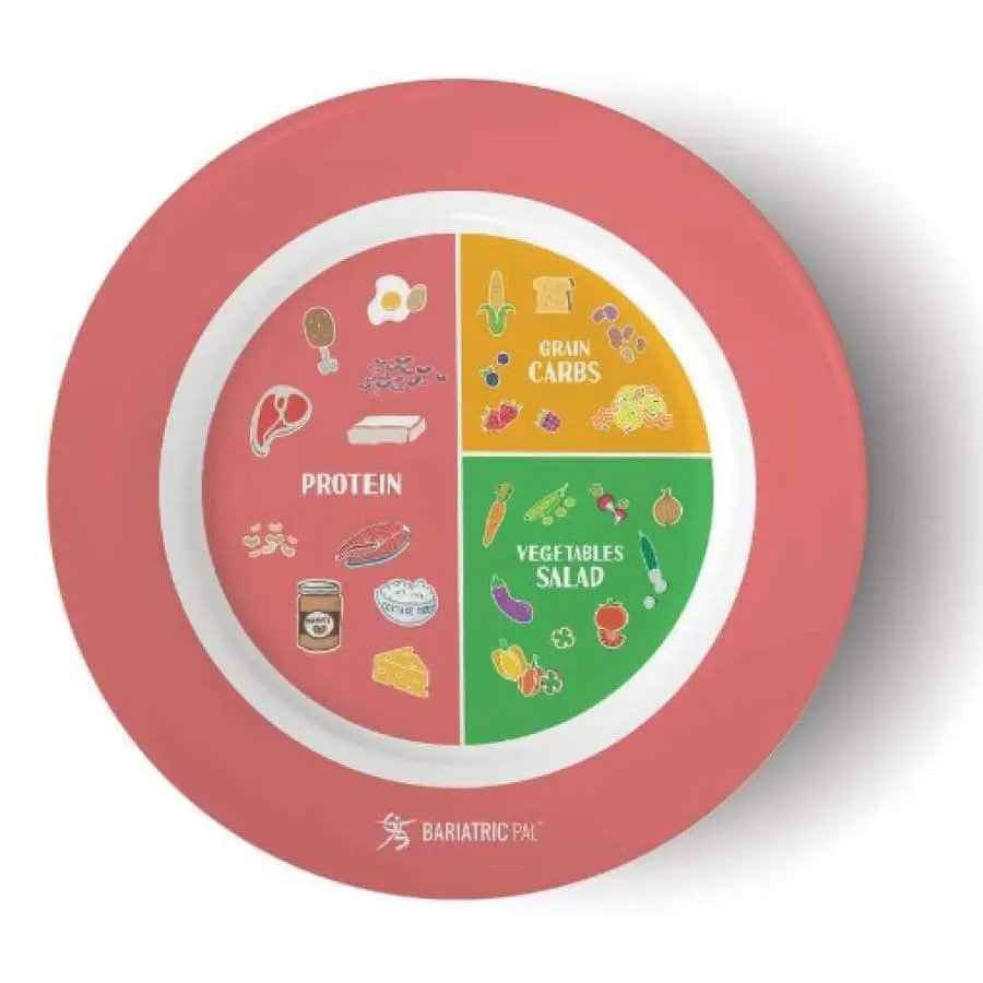 Bariatric Portion Control Plate by BariatricPal 2.0 - Pink Bariatric Portion Control Plate by BariatricPal 2.0 - Pink
