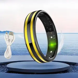 New 6.3mm Thin Smart Ring Health Monitor Smartring Outdoor Waterproof Ring Heart Rate Body Temperature Monitoring Sports rings wellness tracker