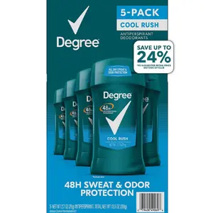 Degree Men Dry Protection Antiperspirant, Cool Rush, 2.7 oz (5 Pack) Body Care