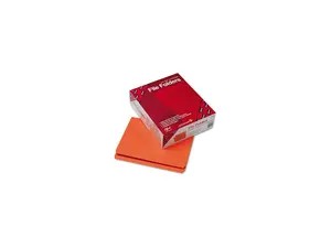 Smead 12510 File Folders, Straight Cut, Reinforced Top Tab, Letter, Orange, 100/Box