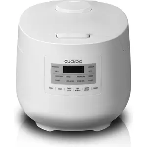 Cr0641f 6cup uncooked 12cup cooked micom rice cooker warmer with nonstick inner pot 11 menu modes fuzzy logic tech auto clean white