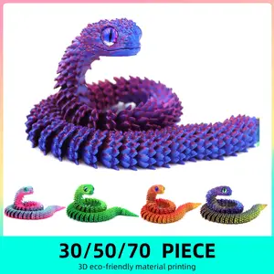 3D Printed Realistic Snake Toy, Creative Animal Model for Kids, Party Favors & Desktop Decoration, Unique Gift Idea