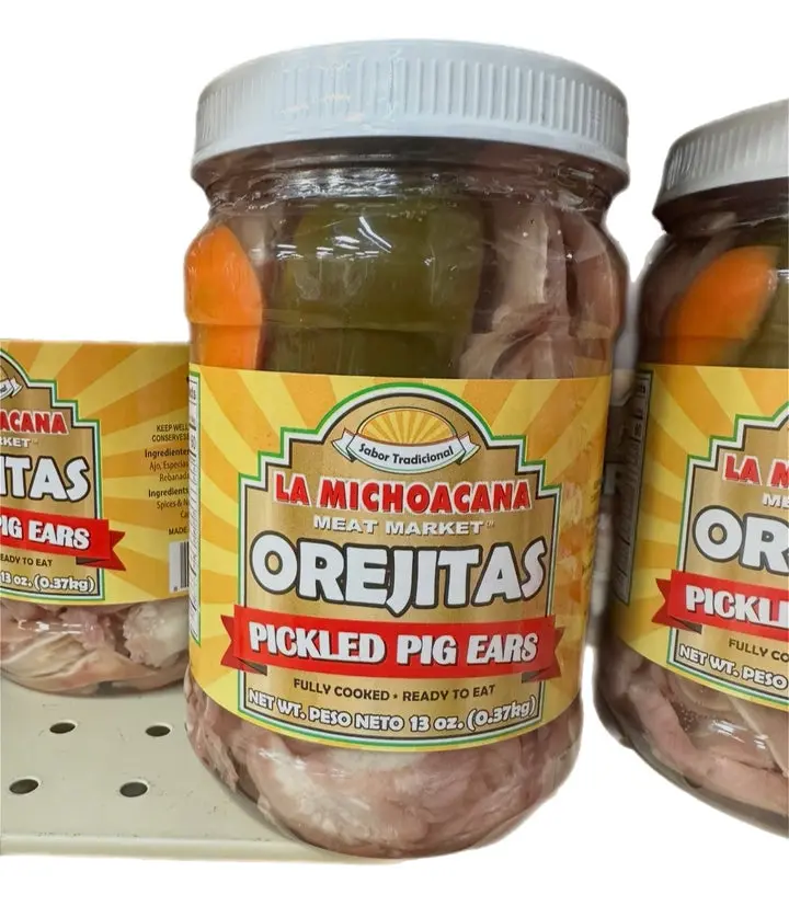 orejitas cueritos en vinagre seasoned pickled pork ears rinds in brine ready eat 13oz 2 pk