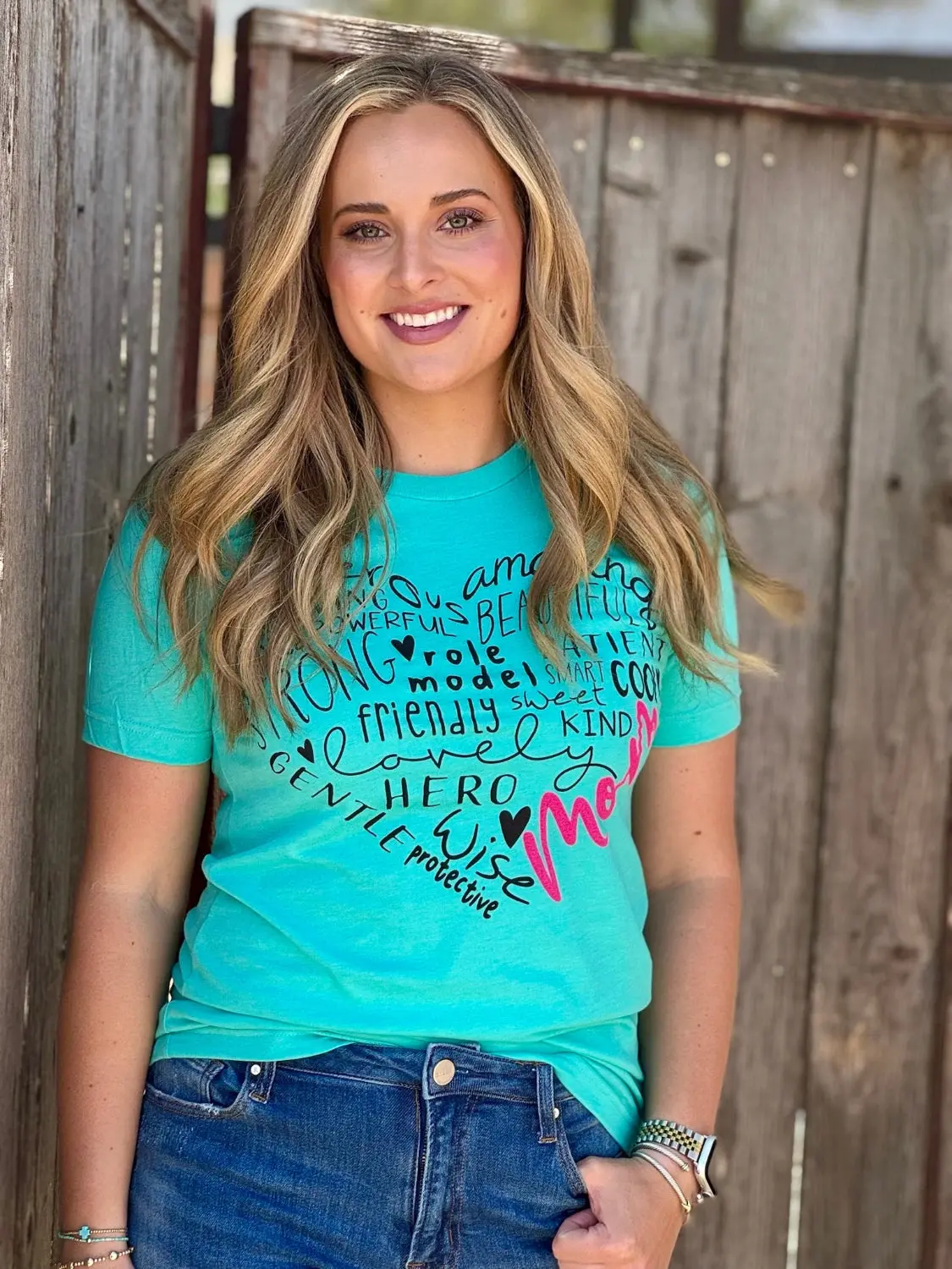 Heart of a Mom Graphic Tee by Texas True Threads