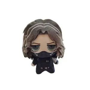 10cm Bucky Barnes White Wolf Cotton Doll Super Hero Plush Doll Mini Figure Keychain Pendant Cute Collectible Toys Birthday Christmas Gifts For Fans Kids Friends